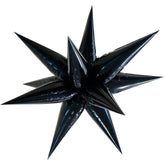 Jumbo Black Starburst Foil Balloon - The Party Room